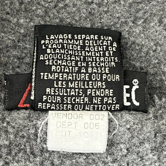 Eddie Bauer Ebtek Men Large Full Zip Fleece Vest Gray Polartec Vintage Gorpcore - Picture 12 of 12